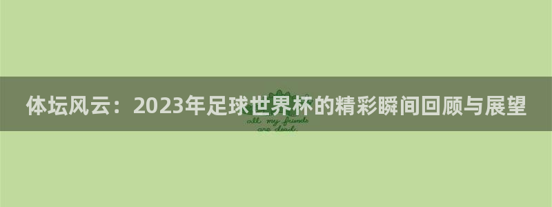 k1体育平台最新网站下载：体坛风云：2023年足球世界杯的精彩瞬间回顾与展望